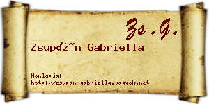 Zsupán Gabriella névjegykártya